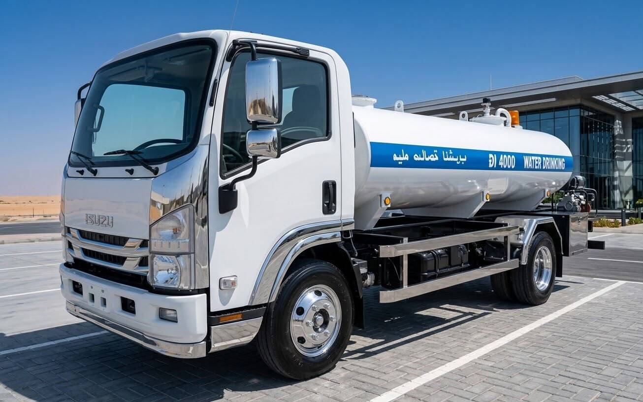 Sweet Flow water tanker truck on site